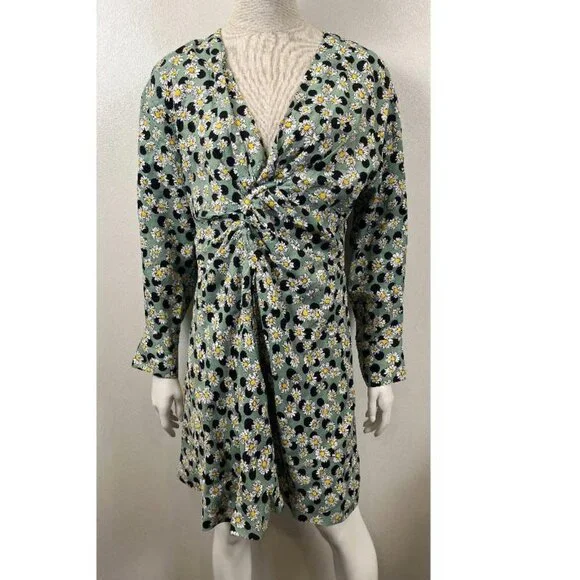 SANDRO NWOT FLORAL POLKA DOT DRESS - Picture 3 of 14